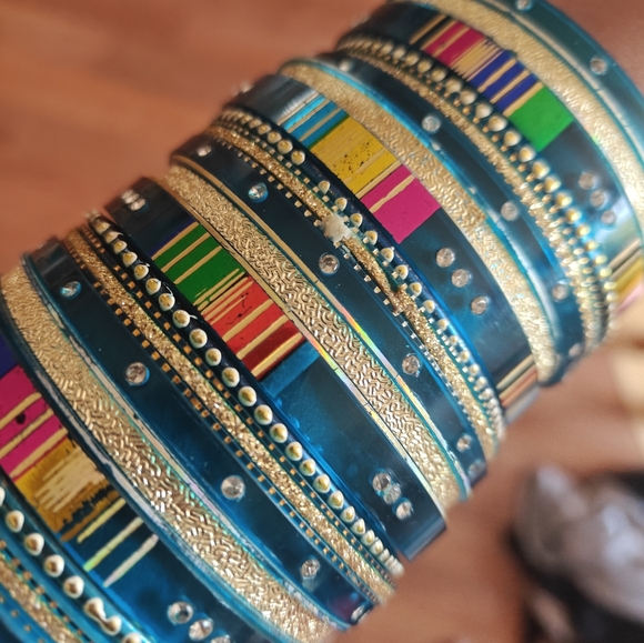 Elegant Multicolor Bangles Set - Picture 8 of 8